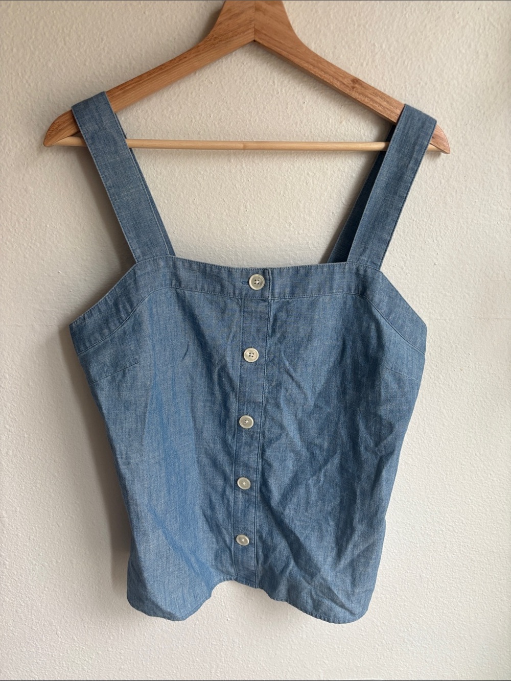 J. CREW Chambray Button Front Tank Top Small